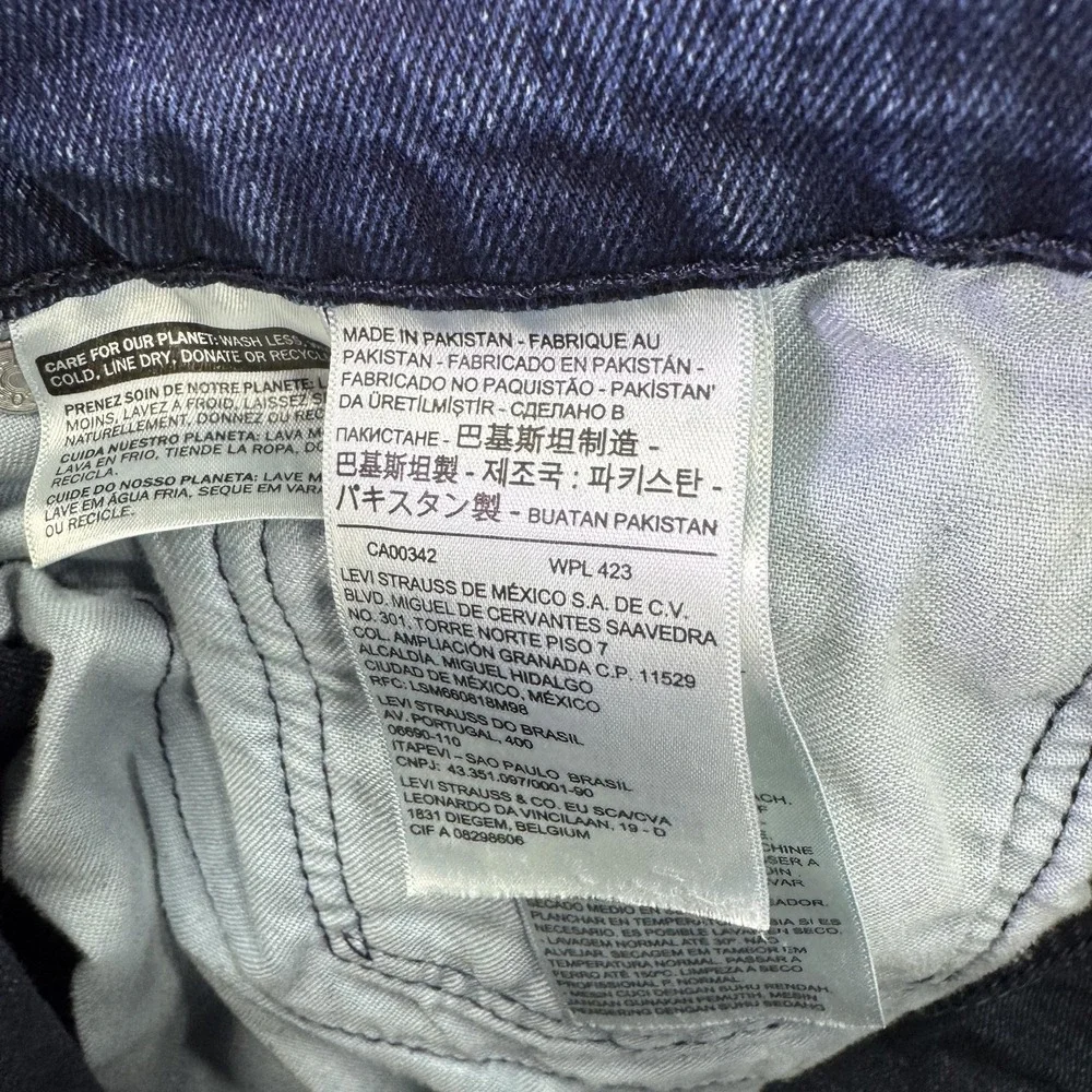 Levis 550 Jeans Mens 42x34 Blue Relaxed Straight Denim Medium Wash Stretch